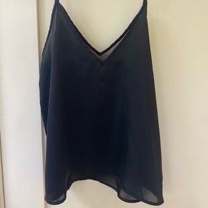 Black Satin Tank Top - Forever 21